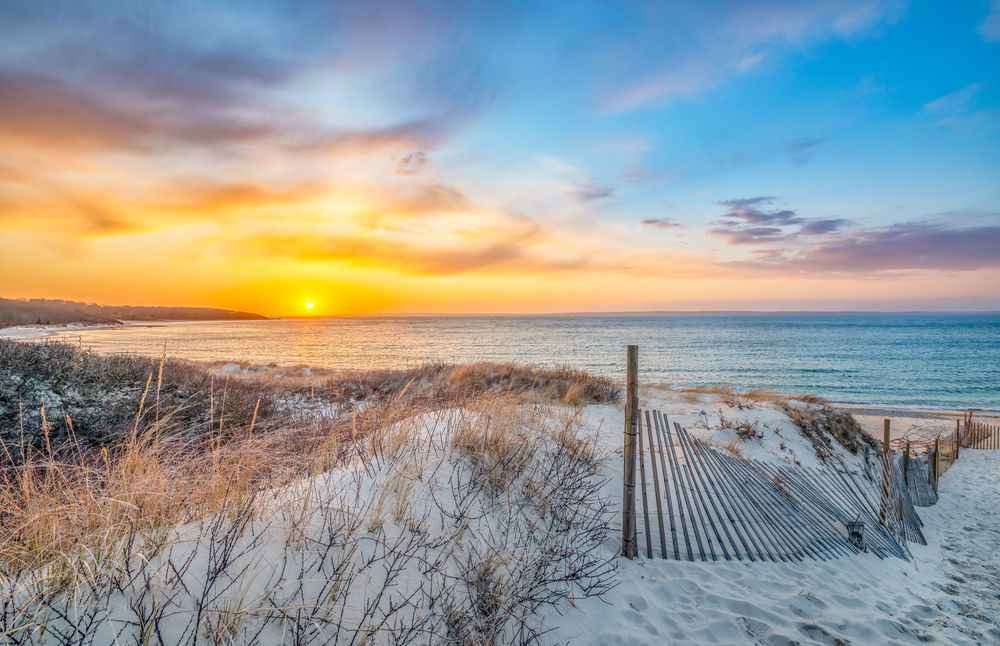 Lambert's Cove Late Winter Sunset Art | Michael Blanchard Inspirational Photography - Crossroads Gallery