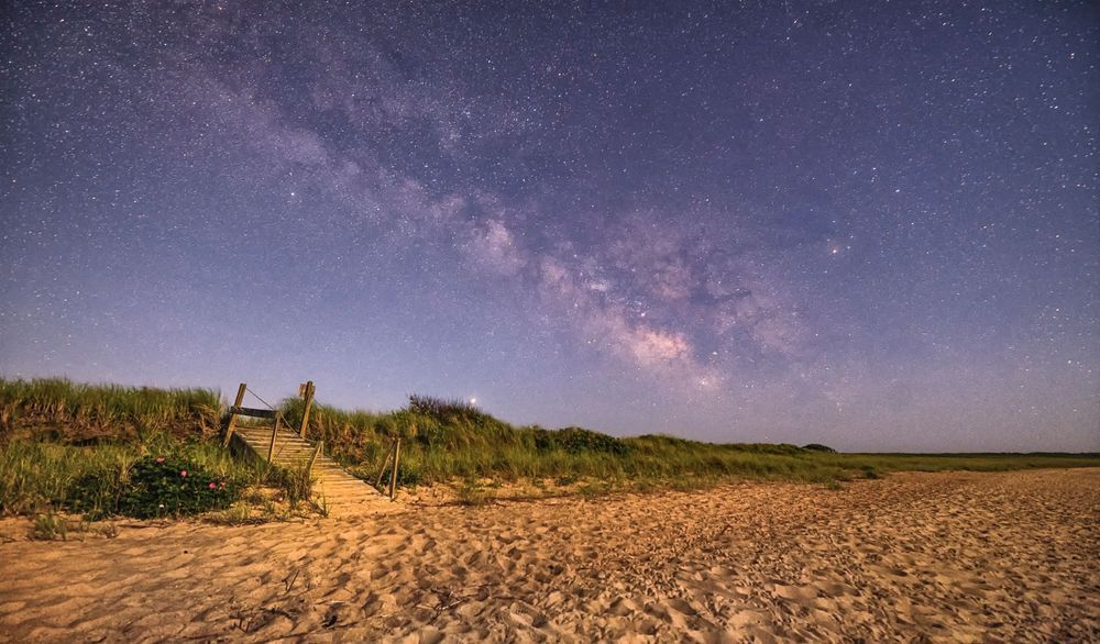 Long Point Milky Way Wooden Walkway Art | Michael Blanchard Inspirational Photography - Crossroads Gallery