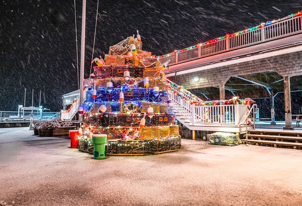 Memorial Wharf Lobster Pot Tree 2025 Art | Michael Blanchard Inspirational Photography - Crossroads Gallery