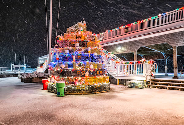 Memorial Wharf Lobster Pot Tree 2025 Art | Michael Blanchard Inspirational Photography - Crossroads Gallery