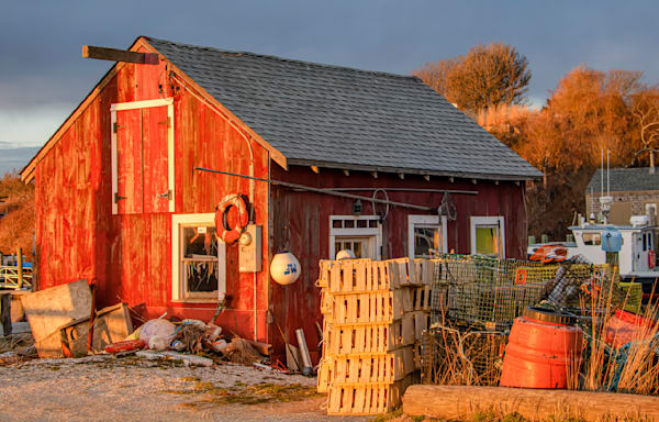 Menemsha Shack Golden Light Art | Michael Blanchard Inspirational Photography - Crossroads Gallery