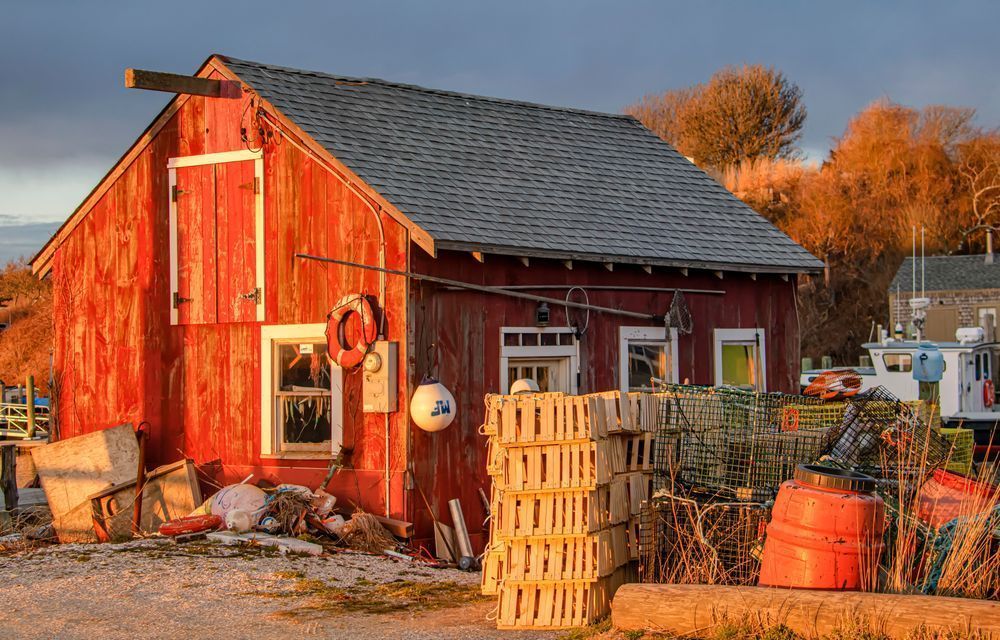 Menemsha Shack Golden Light Art | Michael Blanchard Inspirational Photography - Crossroads Gallery