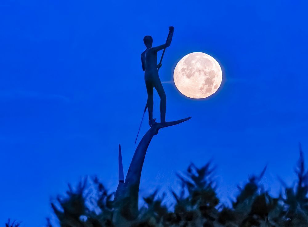 Menemsha Swordfisherman Cold Moon 2025 Art | Michael Blanchard Inspirational Photography - Crossroads Gallery