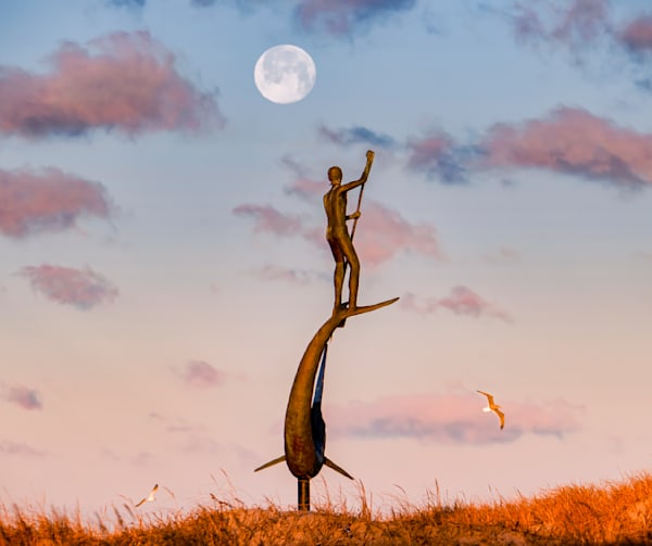 Menemsha Sword Fisherman Moon Art | Michael Blanchard Inspirational Photography - Crossroads Gallery