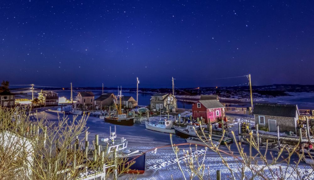 Menemsha Starry Winter Night Art | Michael Blanchard Inspirational Photography - Crossroads Gallery