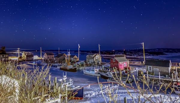 Menemsha Starry Winter Night Art | Michael Blanchard Inspirational Photography - Crossroads Gallery