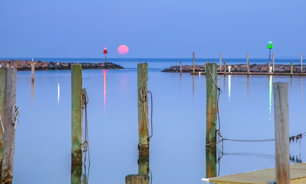 Menemsha Moonset Art | Michael Blanchard Inspirational Photography - Crossroads Gallery