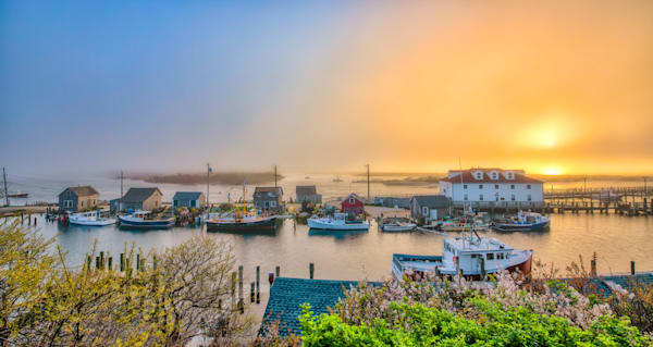 Menemsha Foggy Spring Sunset Art | Michael Blanchard Inspirational Photography - Crossroads Gallery