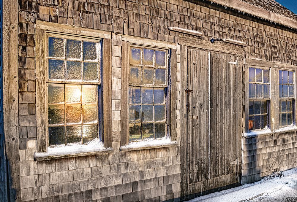 Menemsha Frosty Window New Year 2026 Art | Michael Blanchard Inspirational Photography - Crossroads Gallery