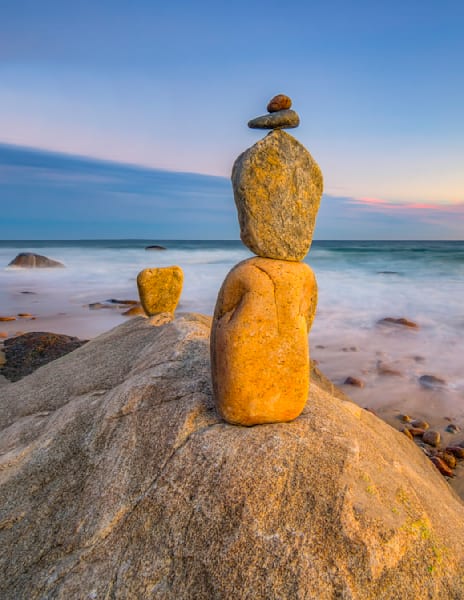 Moshup Beach Soft Light Cairn Art | Michael Blanchard Inspirational Photography - Crossroads Gallery