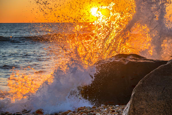 Moshup Beach Winter Splash Art | Michael Blanchard Inspirational Photography - Crossroads Gallery