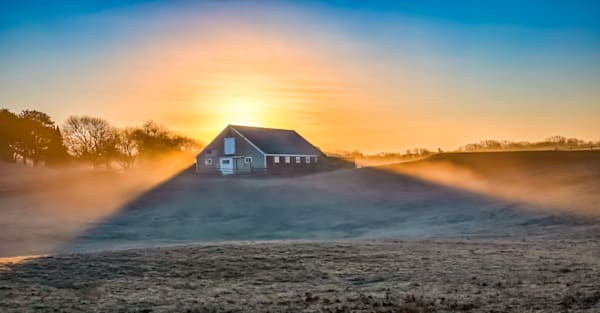 Sweetened Water Farm Sun And Fog Art | Michael Blanchard Inspirational Photography - Crossroads Gallery