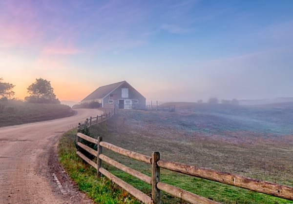 Sweetened Water Fram Foggy Sunsrise Art | Michael Blanchard Inspirational Photography - Crossroads Gallery