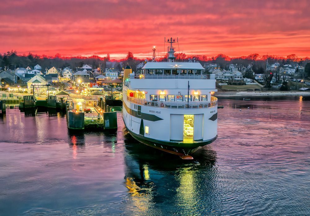 Steamship Ferry Fire Sunste Art | Michael Blanchard Inspirational Photography - Crossroads Gallery