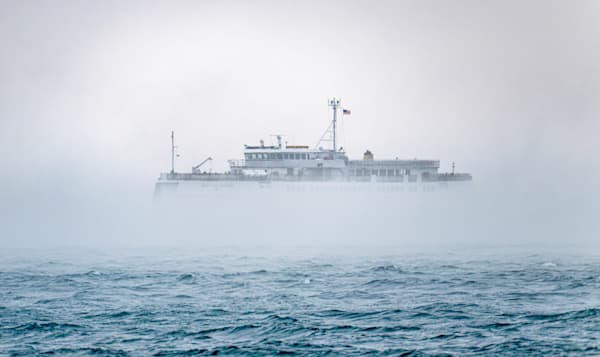 Steamship Ferry Low Fog Art | Michael Blanchard Inspirational Photography - Crossroads Gallery