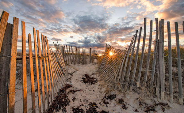 State Beach Sun Star Fence Art | Michael Blanchard Inspirational Photography - Crossroads Gallery