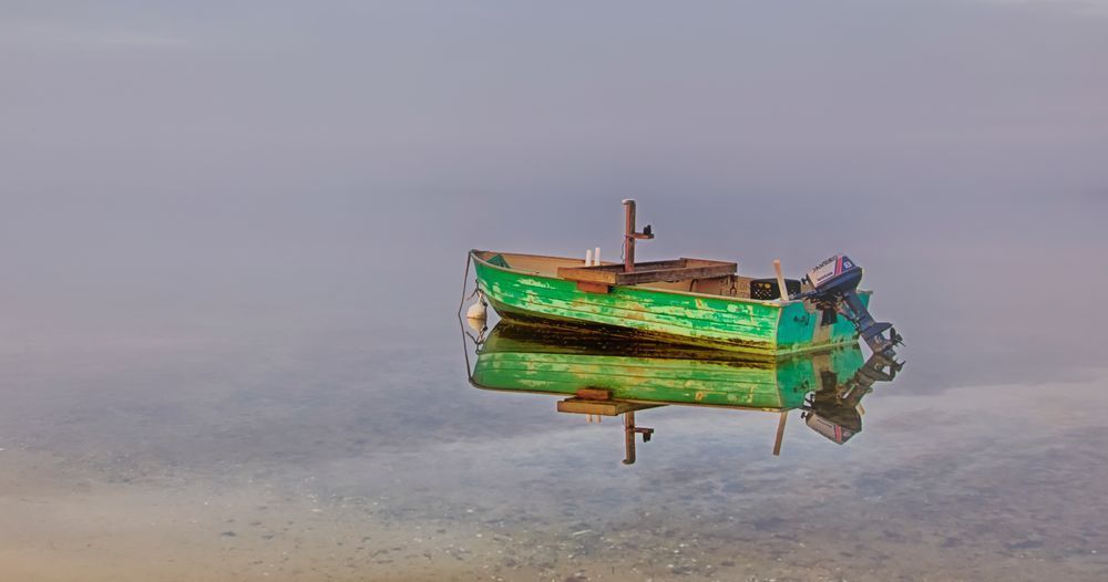 Sengekontacket Winter Dinghy Art | Michael Blanchard Inspirational Photography - Crossroads Gallery