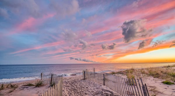South Beach Fall 2025 Magenta Sky Art | Michael Blanchard Inspirational Photography - Crossroads Gallery