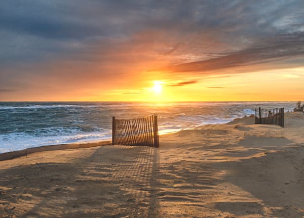 South Beach Winter 2026 Fence Shadows Art | Michael Blanchard Inspirational Photography - Crossroads Gallery