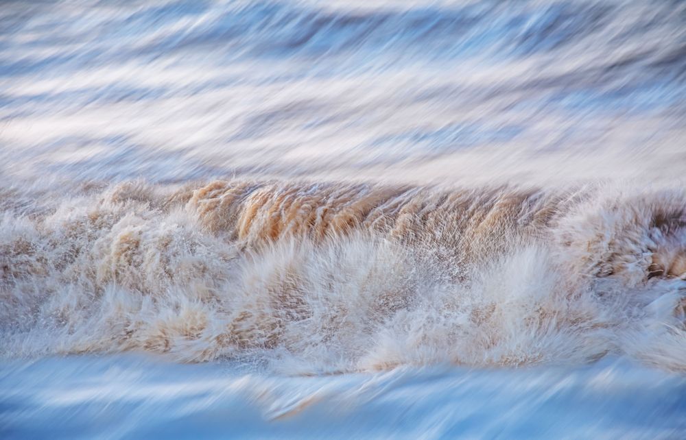 South Beach Winter Waves And Sand Slurry Art | Michael Blanchard Inspirational Photography - Crossroads Gallery