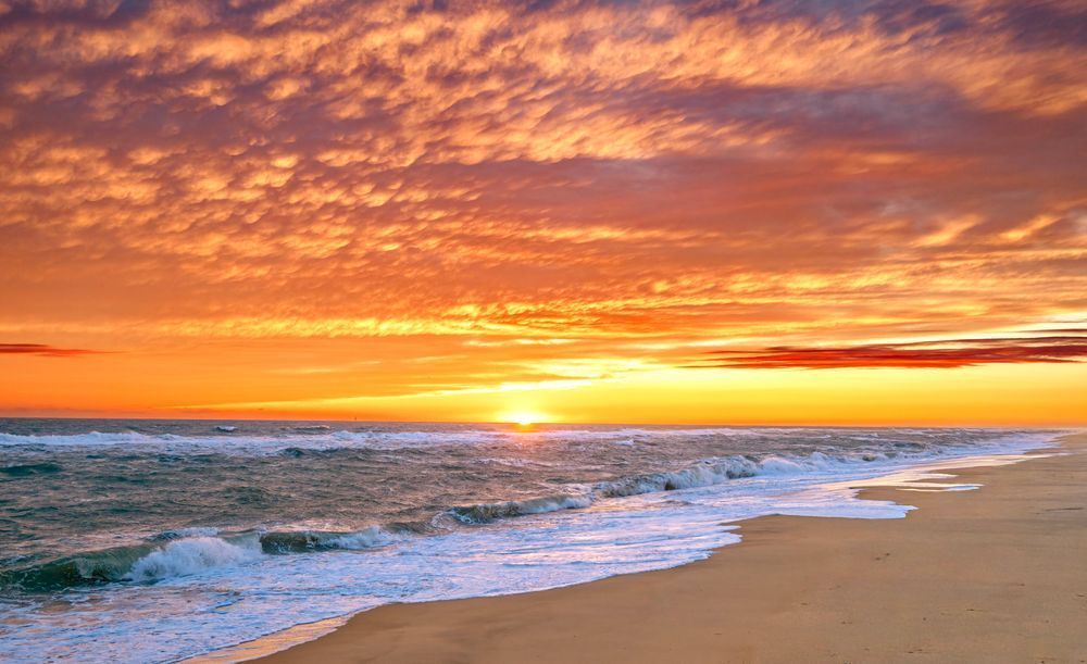 South Beach Winter Sunset Fire Sky 2026 Art | Michael Blanchard Inspirational Photography - Crossroads Gallery