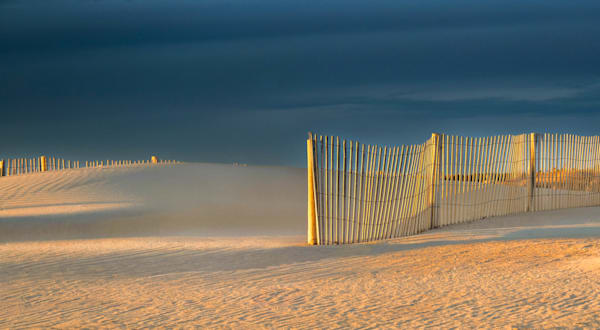 South Beach Winter Dune Snow Fence Art | Michael Blanchard Inspirational Photography - Crossroads Gallery