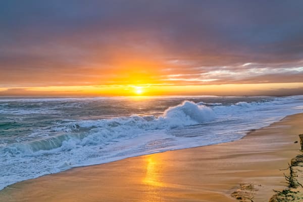 South Beach Storm Departing Golden Light Art | Michael Blanchard Inspirational Photography - Crossroads Gallery