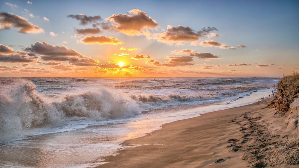 South Beach Light Beams Crashing Waves Art | Michael Blanchard Inspirational Photography - Crossroads Gallery