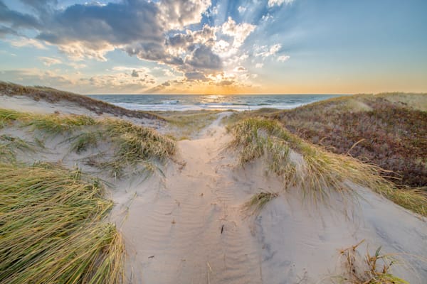 Philbin Beach Dune And God Light Art | Michael Blanchard Inspirational Photography - Crossroads Gallery