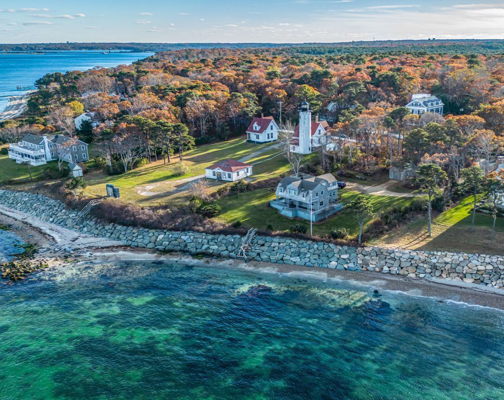 West Chop Light Aerial Fall 2023 Art | Michael Blanchard Inspirational Photography - Crossroads Gallery