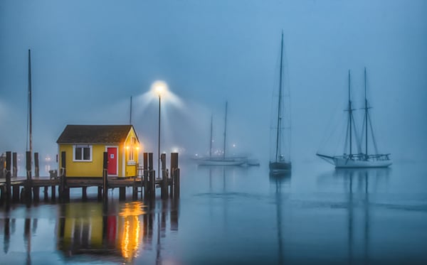 Tisbury Wharf Fog Art | Michael Blanchard Inspirational Photography - Crossroads Gallery
