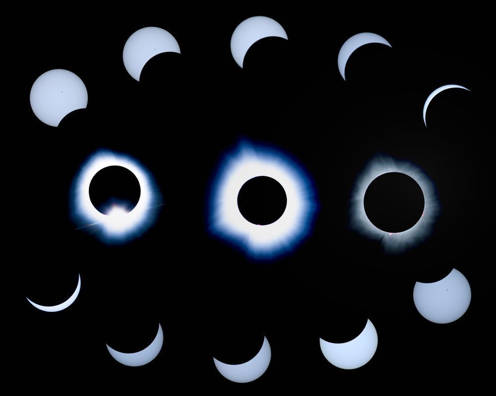 2024 Eclipse Circular Sequence Art | Michael Blanchard Inspirational Photography - Crossroads Gallery