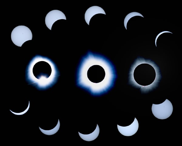 2024 Eclipse Circular Sequence Art | Michael Blanchard Inspirational Photography - Crossroads Gallery