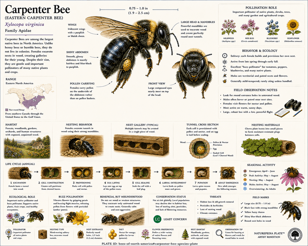 Carpenter Bee Naturepedia Species Plate