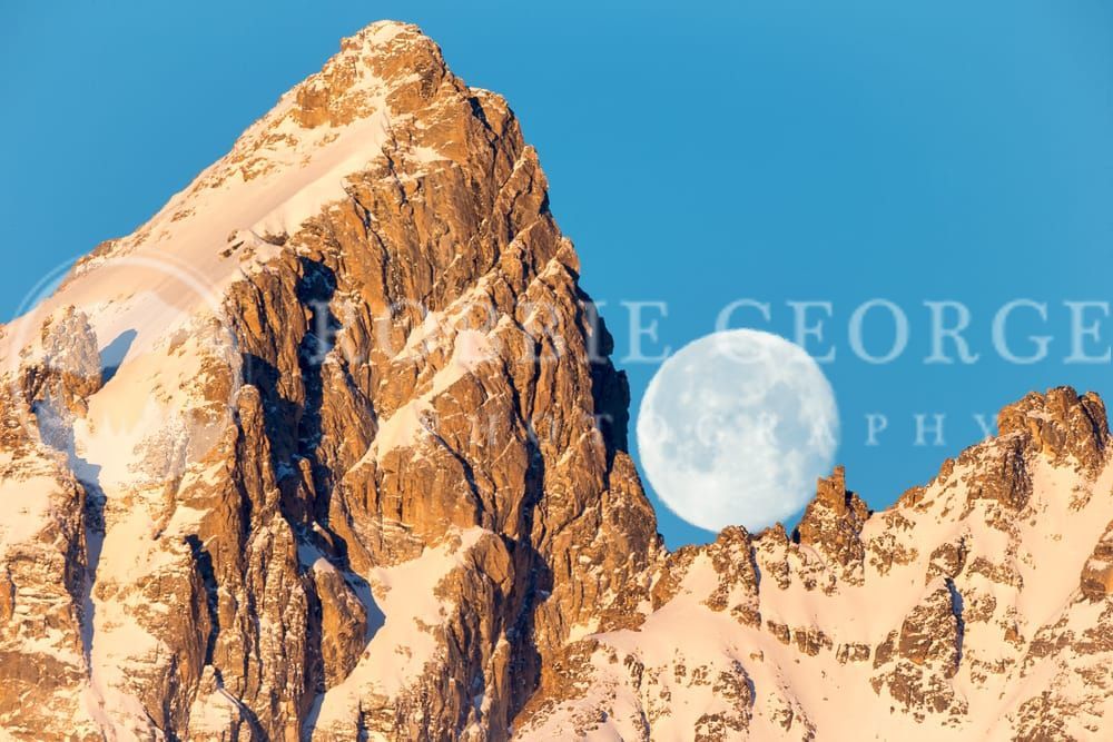 Full Moon Over Grand Teton by Robbie George - Mystical Moon Photography