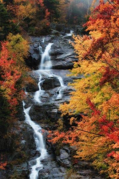 New England Fall Foliage Waterfall | Robbie George Photography
