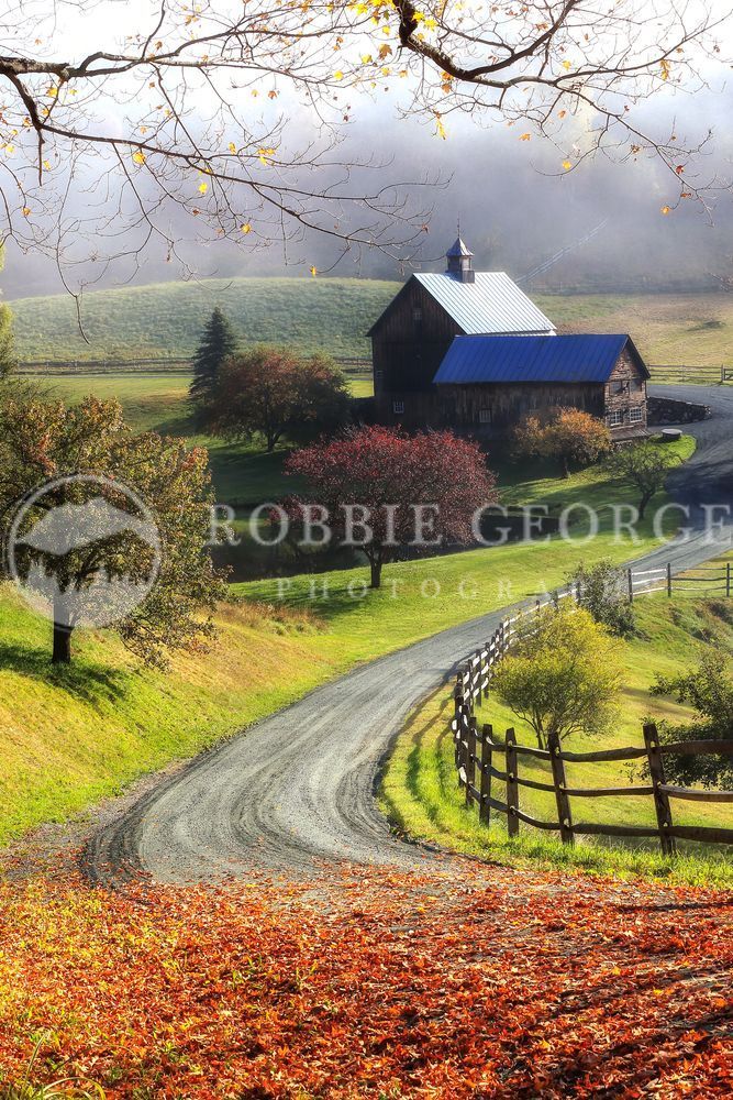 Vermont Fall Foliage by Robbie George - A Vibrant Autumn Landscape Photograph