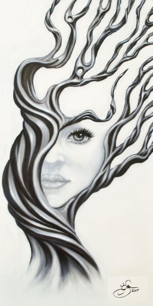 Surreal Artwork: The Fusion of Woman and Tree