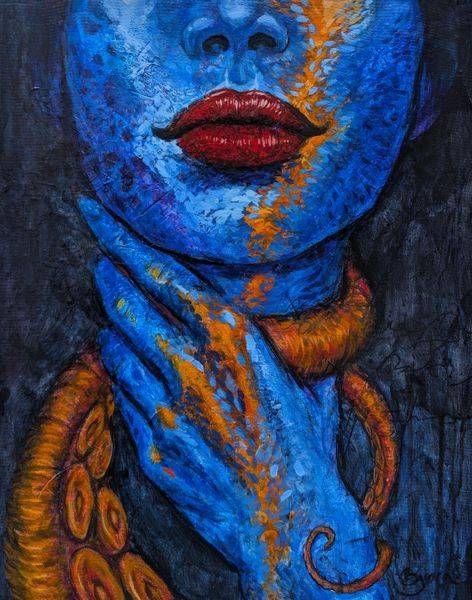 Contemporary Blue Portrait Art: If Pictures Could Speak