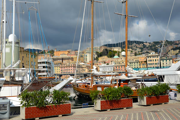 Genoa A Cloudy Day in the Marina