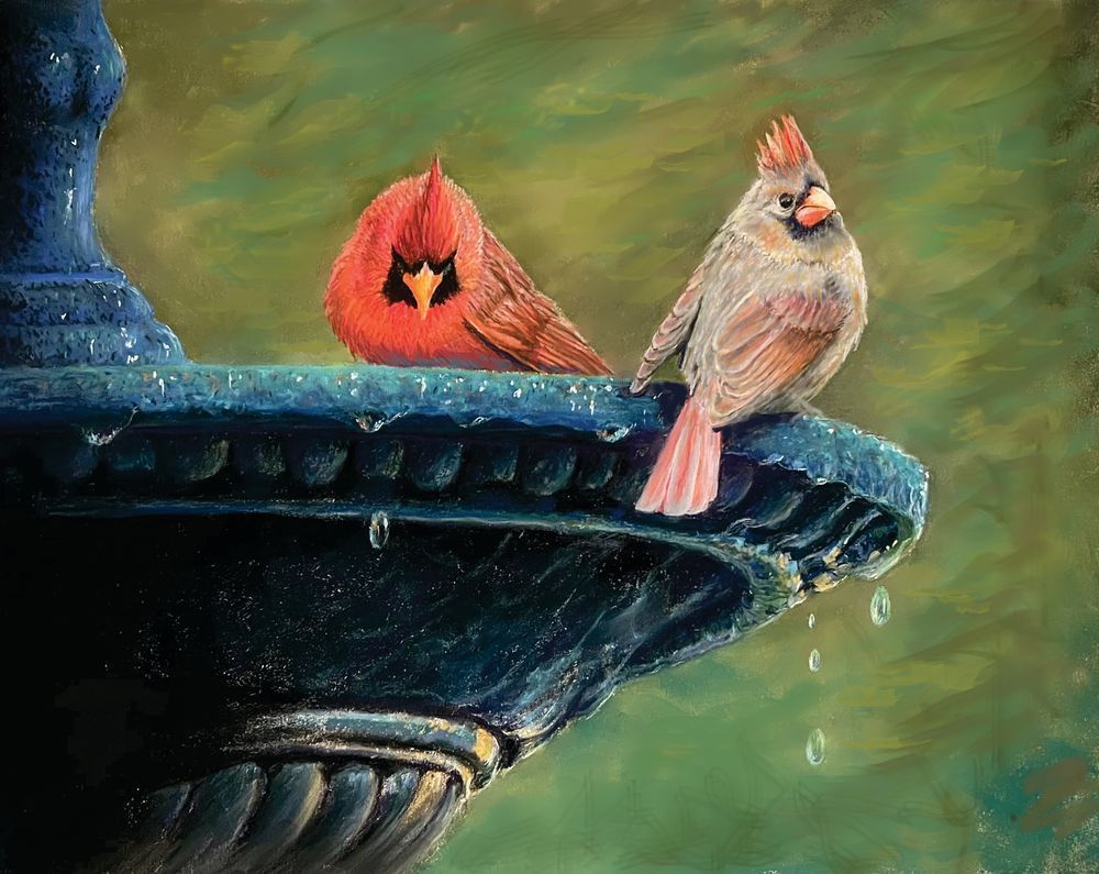 Cardinal Lovers Art | Carey Jane Art