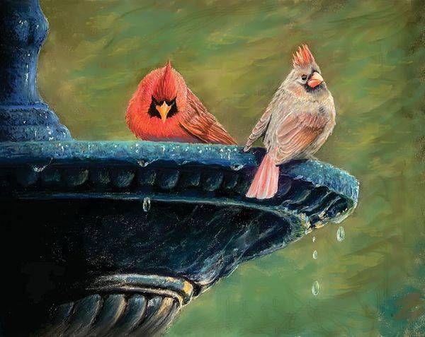 Cardinal Lovers Art | Carey Jane Art