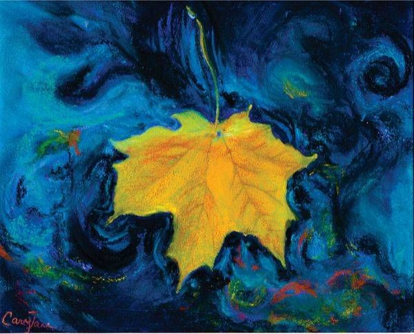 Floating Maple Leaf Art | Carey Jane Art