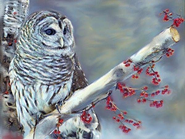 Winter Owl Art | Carey Jane Art
