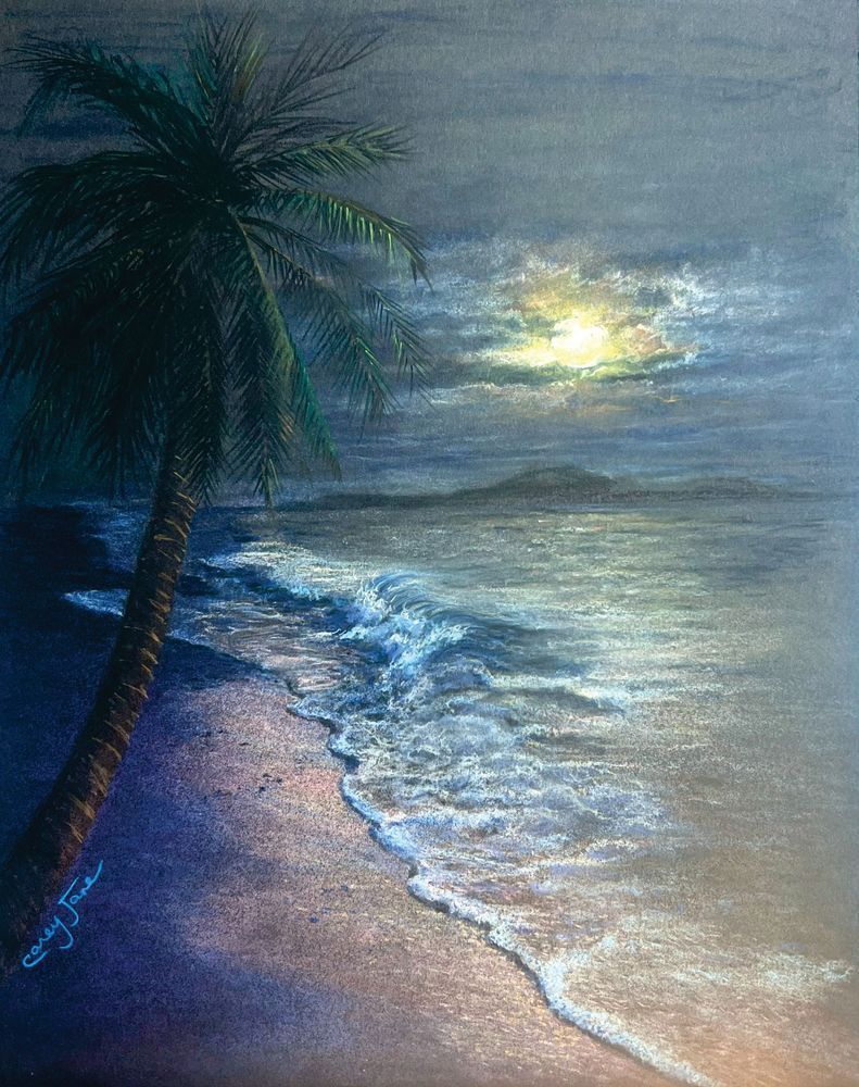Tropical Moon Dreams Art | Carey Jane Art
