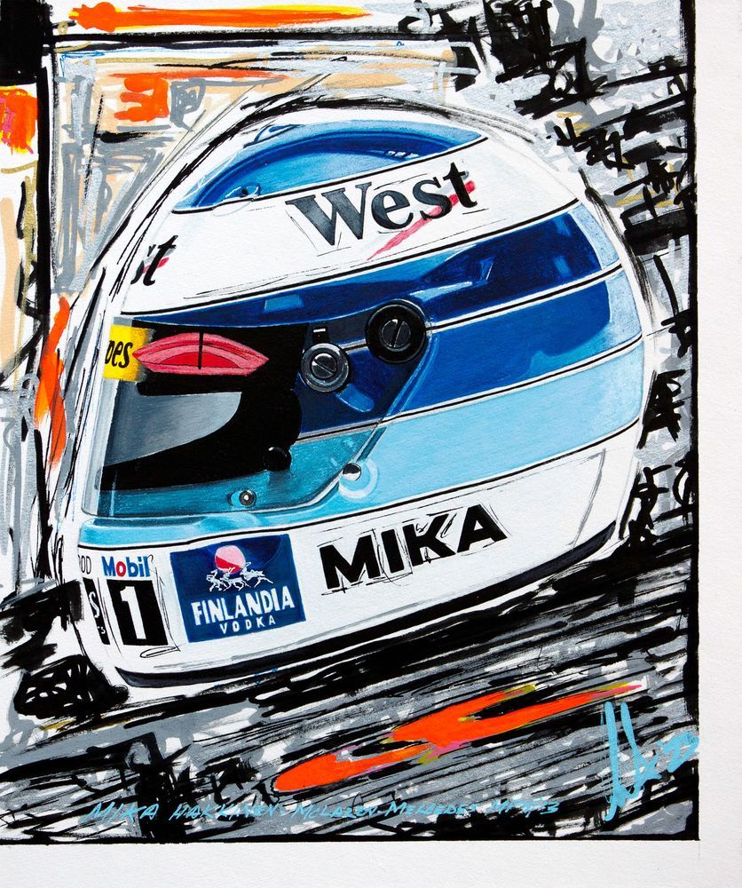 Mika Mika Hakkinen 1998 - Helmet Original
