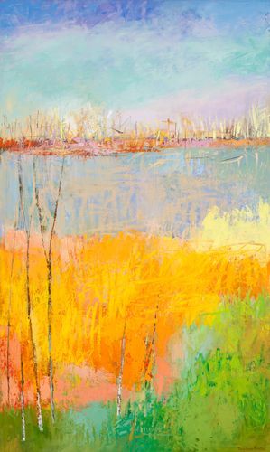 Golden Turquoise Southwestern Landscape
