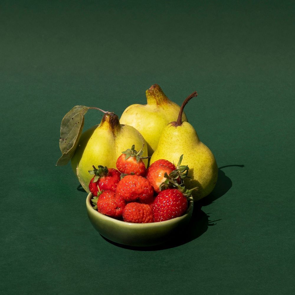 Quinces Pear Strawberries Photography Art | Lester Blair Gallery