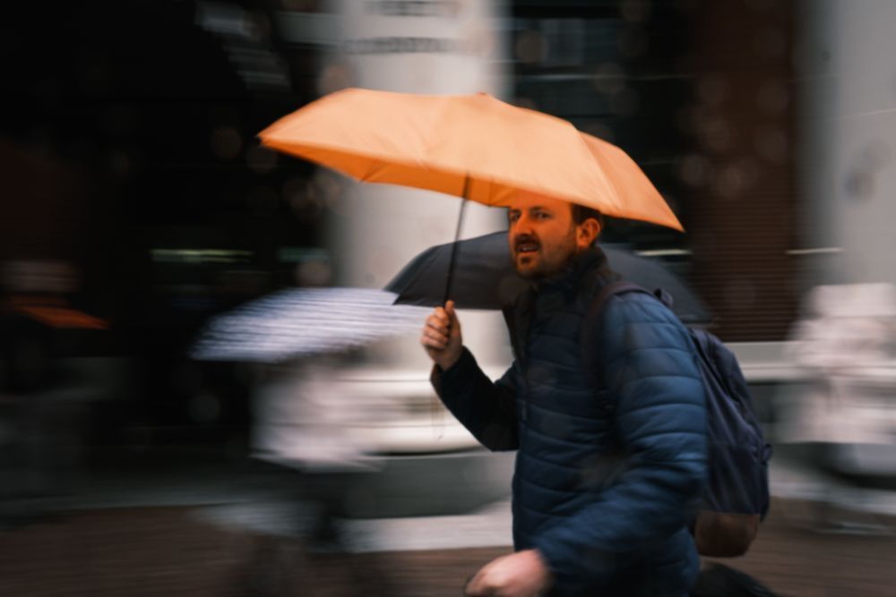 The Orange Umbrella Ii Photography Art | Pixel R Photography