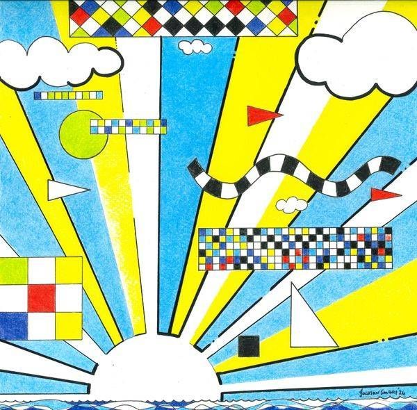 Geometric Sunrise Art | Jackson Smart Art